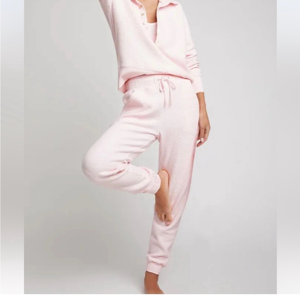 Negative Women’s Pink Puff Waffle Knit Jogger in Size Medium